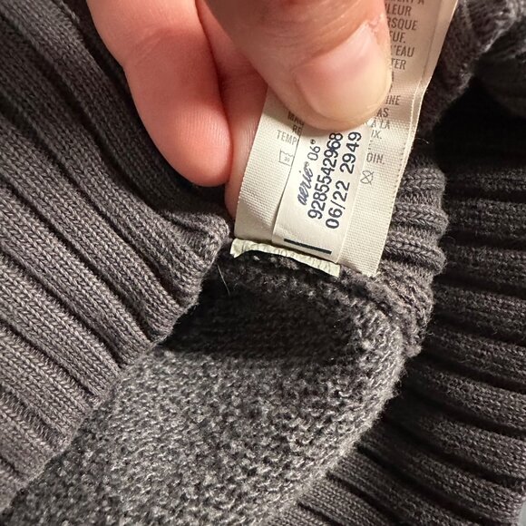 Aerie Womens XL Grey Ribbed Crew Neck Long Sleeve Pullover Sweatshirt - Picture 10 of 11